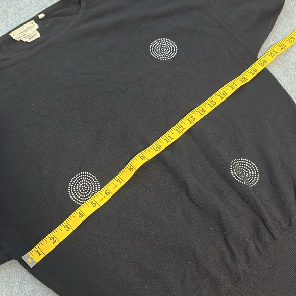 Vintage Gianni Versace Cashmere Sweater Womens Medium Rhinestones Old Money - Picture 7 of 15